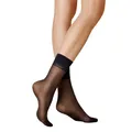 Produktbild: KUNERT Damen Söckchen Satin Look 20 druckfreier Bund 20 DEN Black 0500 39-42