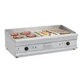 Produktbild: Royal Catering RCG 100G Royal Catering RCG 100G Elektrogrill Tischgrill Grillplatte Gastrogrill Edelstahl (2 x 3200 W, Geriffelt, Glatt, Spritzschutz, Ablaufvorrichtung, bis 300 °C, 100 x 40 x 28 cm)