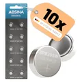 Produktbild: ABSINA SR626SW Uhrenbatterie 1,55V Silberoxid 10er Pack - Knopfzellen SR626SW auslaufsicher & Lange Haltbarkeit - Batterie SR 626 SW / 377 / SR66 / SR626 / 626 / AG4 - Uhrenbatterien Knopfzelle