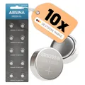 Produktbild: ABSINA SR626SW Uhrenbatterie 1,55V Silberoxid 10er Pack - Knopfzellen SR626SW