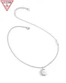 Produktbild: GUESS SINGLE CHAIN & TURNING COIN Damenkette Rhodium, Kette Halskette Necklace