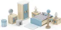 Produktbild: Viga-Möbel für Puppenhaus, Schlafzimmer, Maße 2x2x7,5 cm, 8 Teile 1 Set
