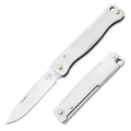 Produktbild: BÖKER PLUS® Atlas Mini - kleines Schlüsselbund Taschen-Messer mit Droppoint Klinge - Micro Klappmesser mit Edelstahl-Griff - EDC Light-Weight Keychain Knife - Nano Slipjoint Messer Silber