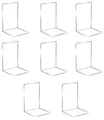 Produktbild: Buchstütze, 8 Stück Klarer Acryl-Buchständer, Transparente Buchstützen-Set Mit Rutschfesten Silikonmatten für Schule, Zuhause, Büro, Bibliothek