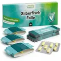 Produktbild: HomeBugProtect Silberfischfalle [9 Stück] - 100% giftfreie Monitoring-Klebefalle - Papierfisch-Falle für die Wohnung zur Befallsermittlung - Für Haushalte mit Kindern & Haustieren geeignet