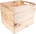 Produktbild: Creative Deco Holzkiste Holzbox passend für alle Kallaxregale 33 x 37 x 33 cm (4 St), Geschliffenes Holz Aufbewahrungsbox Regalbox Spielzeugkiste