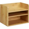 Produktbild: Relaxdays Schreibtisch Organizer Bambus Natur Mit Schublade 26 cm x 33 cm x 24 cm