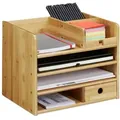 Produktbild: Relaxdays Schreibtisch Organizer Bambus Hellbraun