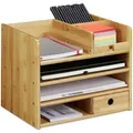 Produktbild: Relaxdays Schreibtisch-Organizer, Hellbraun, Holz, 33x26x24 cm, Arbeitszimmer, Schreibtische