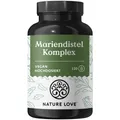 Produktbild: NATURE LOVE® Mariendistel, Artischockenextrakt, Löwenzahn & Desmodium 4-fach Komplex - 120 Kapseln