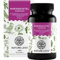Produktbild: Nature Love® Mariendistel, Artischockenextrakt, Löwenzahn & Desmodium 4-fach Komplex | 120 Kapseln | hochdosiert mit 80% Silymarin | vegan