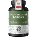 Produktbild: NATURE LOVE® Mariendistel, Artischockenextrakt, Löwenzahn & Desmodium 4-fach Komplex - 120 vegane Kapseln - Hochdosiert mit 80% Silymarin - Laborgerprüft, hochdosiert, in Deutschland produziert
