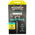 Produktbild: 9x Wilkinson Quattro 4  Rasierklingen + Rasier NEU & OVP