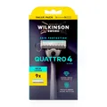 Produktbild: Wilkinson Quattro 4 Skin Protection Rasierer Griff mit 9 Rasierklingen
