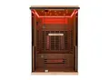 Produktbild: Dewello® Infrarotkabine Infrarotsauna KENORA 130x105 für 1-2 Personen aus Hemlockholz, Dual Therm, mit Salzsteinoptik