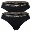 Produktbild: Emporio Armani Damen Iconic Microfiber 2-Pack Brief Unterwäsche, Nero,