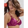 Produktbild: Bügel-BH JETTE, Damen, Gr. 75, Cup B, pink (fuchsia), Spitze, Obermaterial: 90% Polyamid, 10% Elasthan, BHs Bügel-BH, mit aufregenden Ring- und Bänderdetails, sexy Dessous, Reizwäsche