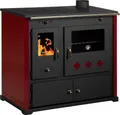 Produktbild: Prometey Festbrennstoffherd Practik LUX bordeaux, rechte Version, 9,50 kW