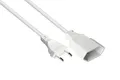 Produktbild: Kabelmeister Euro-Verlängerung - 2 m - Euro-Stecker Typ C (gerade) an Euro-Buchse (gerade) - KUPFERLEITER CU - 0,75 mm² - Stromkabel-Verlängerung - Weiss - Qualitätware vom KABELMEISTER, SK0300-W020