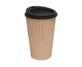 Produktbild: elasto Coffee-to-go-Becher Kaffeebecher 300 ml Trinkbecher mit Deckel und Riffel-Optik, Made in Germany, BPA-frei, 100% recyclebar, Heißgetränke, Teebecher