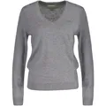 Produktbild: GANT Damen Extrafine Lambswool V-Neck Pullover, Grey Melange, 42