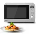 Produktbild: Panasonic NN-SD37QSEPG Solo-Mikrowellenofen, 29 l, 1000 W, automatisches Auftauen, 11 automatische Programme, Timer, Silber & Edelstahl - Silber