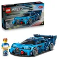 Produktbild: LEGO Speed Champions Bugatti Vision Gran Turismo Hypersportwagen - Modellbau mit sammelbarer Fahrer Minifigur - Gaming Geschenkidee für Jungen ab 9 Jahren und Motorsportfans - 77253