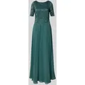 Produktbild: Vera Mont Abendkleid mit Spitze und Rundhalsausschnitt in Smaragd, Größe 42