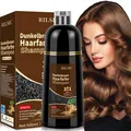 Produktbild: ML Dunkelbraunes Haarfärbeshampoo, Sofort-Haarfarben-Shampoo, Gesund Glänzend