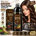 Produktbild: Haarfärbeshampoo Dunkelbraun 500ml 3-in-1 Anti Grau für Männer Frauen