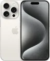 Produktbild: Apple iPhone 15 Pro - 128GB - Titan Weiß inkl. Silikon Case & Schutzglas
