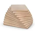 Produktbild: Frühstücksbrettchen Holz - Natur Buche unbehandelt - Holzbrettchen - Küchenbrett Küchenutensilien - ca.24 x 14 x 1.5 cm - Schneidebrett 10er Set - Naturbelassen
