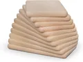 Produktbild: Frühstücksbrettchen Holz - Natur Buche unbehandelt - 10 x Holzbrettchen - Küchenbrett Brot Küchenutensilien - ca.24 x 14 x 1.5 cm - Schneidebrett Brett - Umkehrbar Vesperbrett - Brettchen