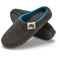 Produktbild: Gumbies Outback Slipper in Charcoal Turquoise Hausschuh aus recycelten Materialien, rutschfeste & stabile Sohle grau 37 EU