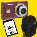Produktbild: KODAK Pixpro FZ55 Digitalkamera rot,16 MP,5X optischer Zoom,Set Angebot