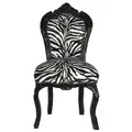 Produktbild: Barock Esszimmer Stuhl Zebra / Schwarz
