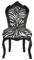 Produktbild: Casa Padrino Barock Esszimmer Stuhl Zebra / Schwarz Möbel Antik Stil
