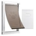 Produktbild: VEVOR Haustierklappe Hundeklappe aus Aluminiumrahmen mit Schloss & Klappensystem 210 x 303 mm, wetterfeste Hundeklappe Haustiertüre geeignet für Katzen Hunde Kätzchen (Weiß-S) einfache Montage