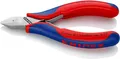 Produktbild: KNIPEX Elektronik-Seitenschneider mit durchgestecktem Gelenk mit Mehrkomponenten-Hüllen 115 mm, 77 42 115
