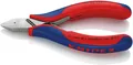 Produktbild: Elektronikseitenschneider L.115mm Form 4 Facette nein 2K-Hülle spiegelpol.KNIPEX