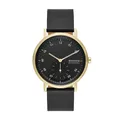 Produktbild: Skagen Herrenuhr Kuppel Quartz/3 Zeigerwerk 44 mm Gehäusegröße mit Lederarmband SKW6896