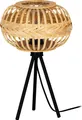 Produktbild: EGLO Stativ Tischlampe Amsfield 1, Tischleuchte aus Metall in Schwarz und Bambus in Natur, Leuchte, Holz Lampe für Wohnzimmer und Schlafzimmer, E27