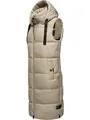 Produktbild: Navahoo Damen ärmellose lange Outdoorweste warme Winterjacke Schnuffelchen Pebble Grey Gr. S