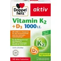 Produktbild: DOPPELHERZ Vitamin K2+D3 1000 I.E. Tabletten 30 ST