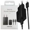 Produktbild: SAMSUNG LADEGERÄT 15W SCHNELLLADUNG FÜR GALAXY S21 S10 A52 A72 MIT USB-C-KABEL