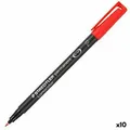 Produktbild: Dauermarker Staedtler Lumocolor 318-2 F Rot [10 Stück]