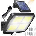Produktbild: Retoo Solarlampen für Außen mit Bewegungsmelder, 128 LEDs, Verbessertes Neues Modell Solar Lampe Outdoor für Garten, Solarleuchten für den Außenbere ichdeal für Terrasse, Veranda, Garage, Haustür