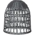 Produktbild: MARELIDA Lampenschirm BELL Rattanstil outdoor f. E27 Fassung H: 33cm grau für Außen