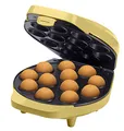 Produktbild: Bestron Waffeleisen für Cake-Pop's im Retro Design, Cake-Pop-Maker inkl. Cake-Pop-Butler, Gabel & 12 Cake-Pop-Sticks, mit Antihaftbeschichtung, 700 W, Farbe: Gelb