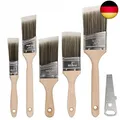 Produktbild: NANAPLUMS Malerpinsel 5er Set, Hochwertiger Lackierpinsel mit Farbdosen Öffner